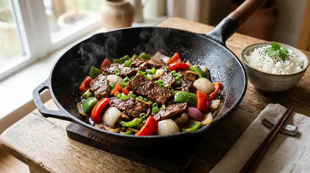 Black Pepper Beef Stir-fry