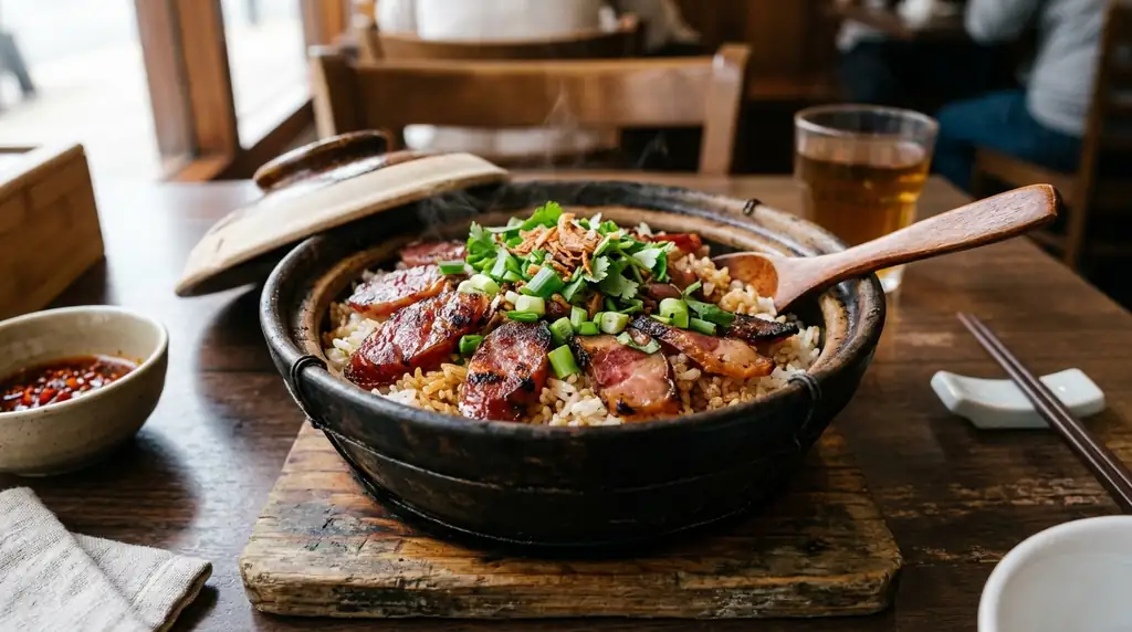 Claypot Rice with Chinese Sausage (Bao Zai Fan)