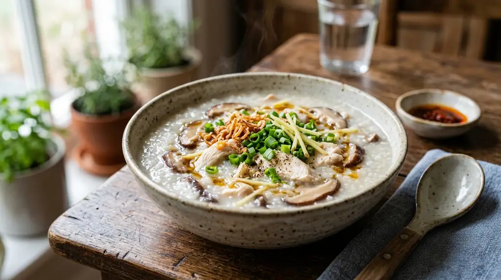 Chicken and Mushroom Congee