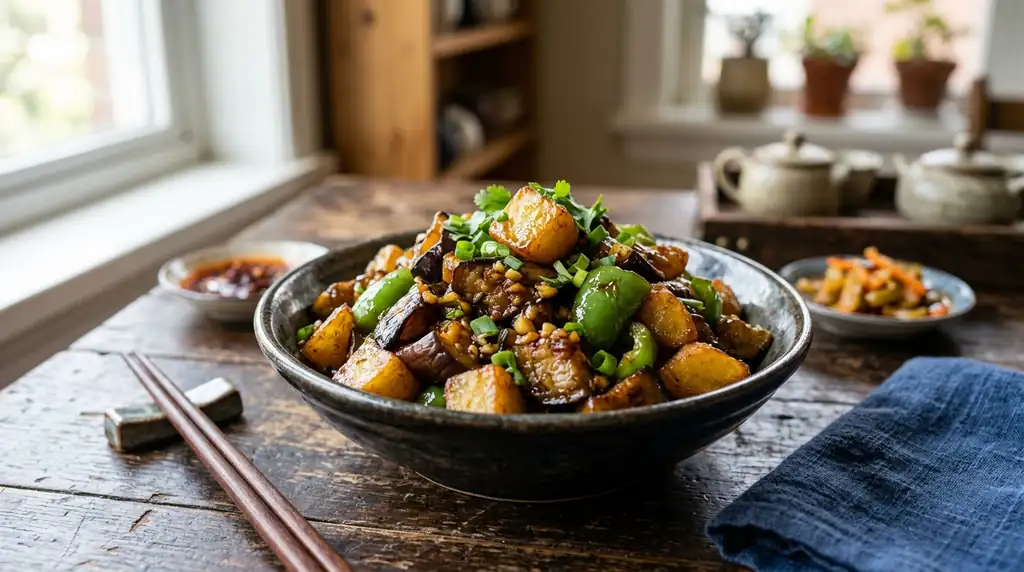 Di San Xian (Potatoes, Eggplant, and Peppers)