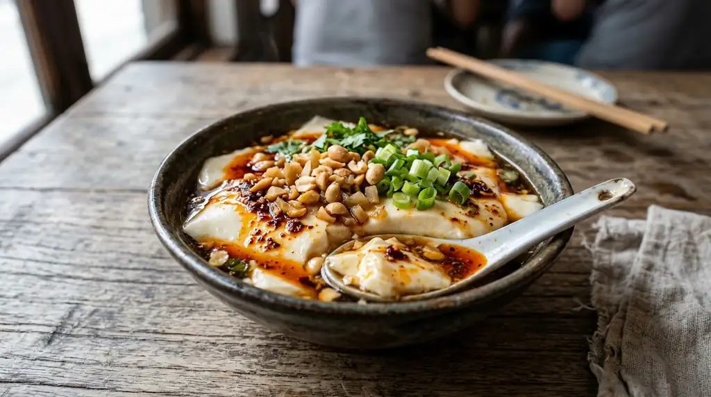 Douhua (Tofu Pudding with Sweet Syrup)