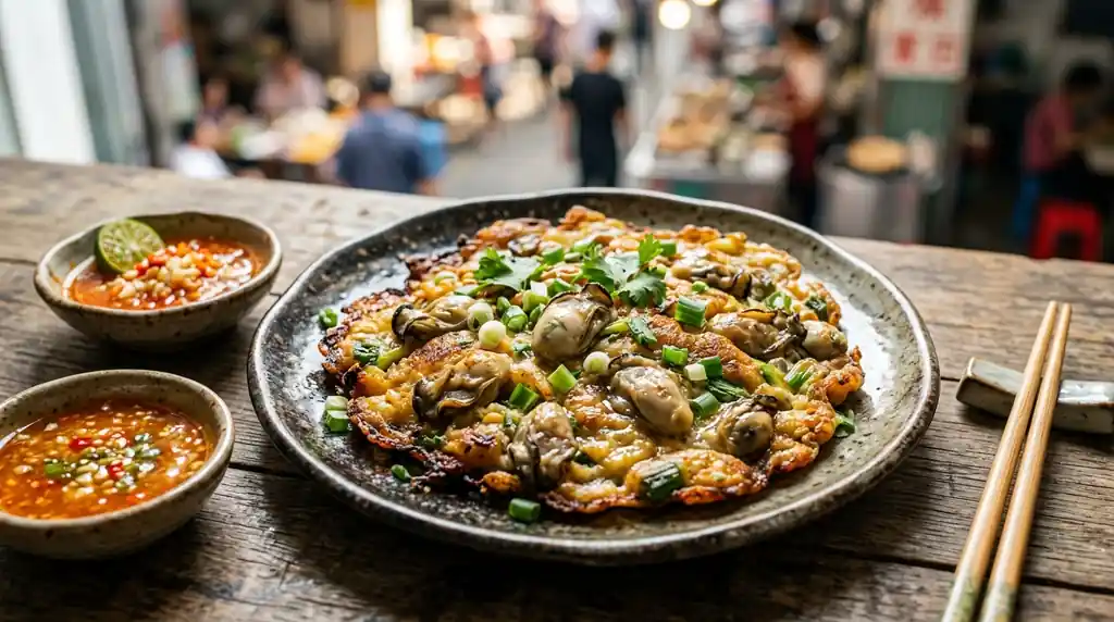 Teochew Oyster Omelette (Hao Jian)