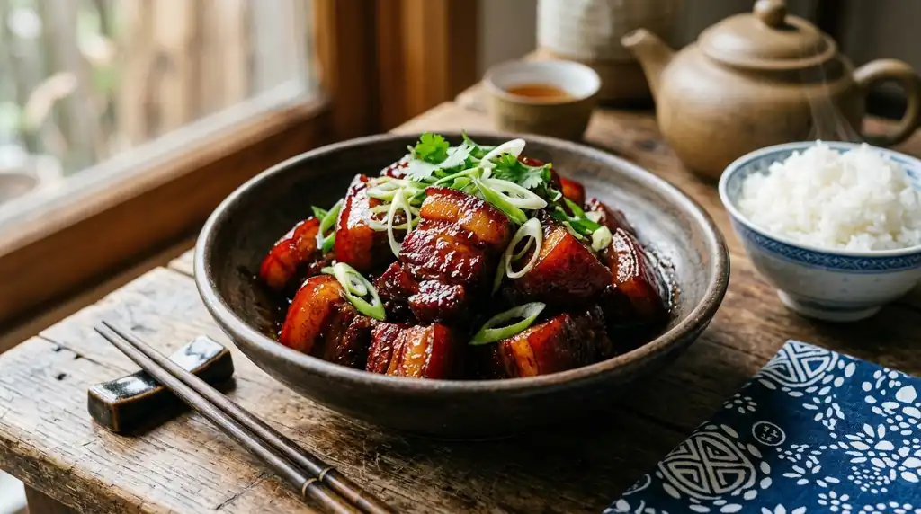 Red Braised Pork Belly (Hong Shao Rou)