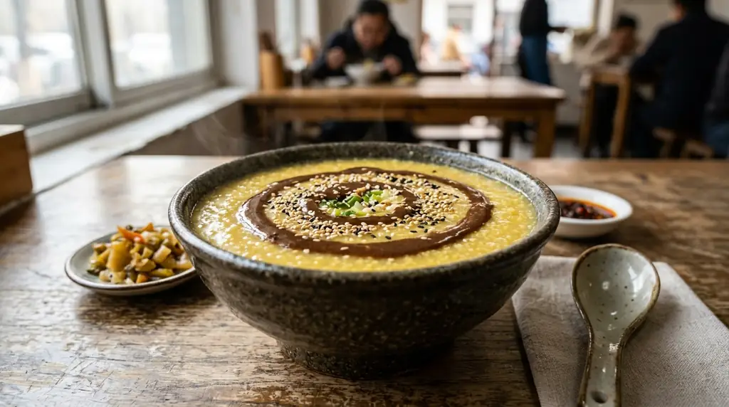 Miancha (Millet Porridge with Sesame Paste)