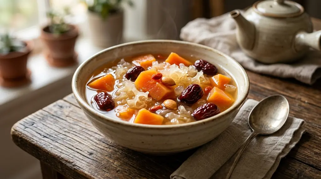 Papaya Snow Fungus Soup