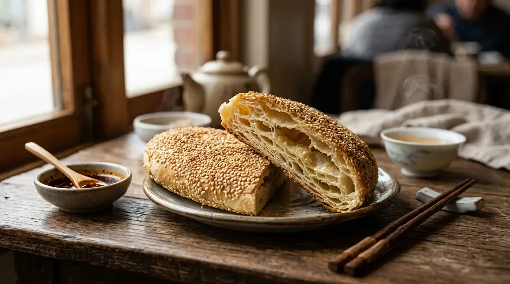 Shaobing (Baked Sesame Flatbread)