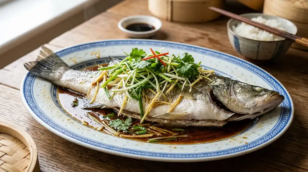 Cantonese Steamed Fish with Soy and Ginger