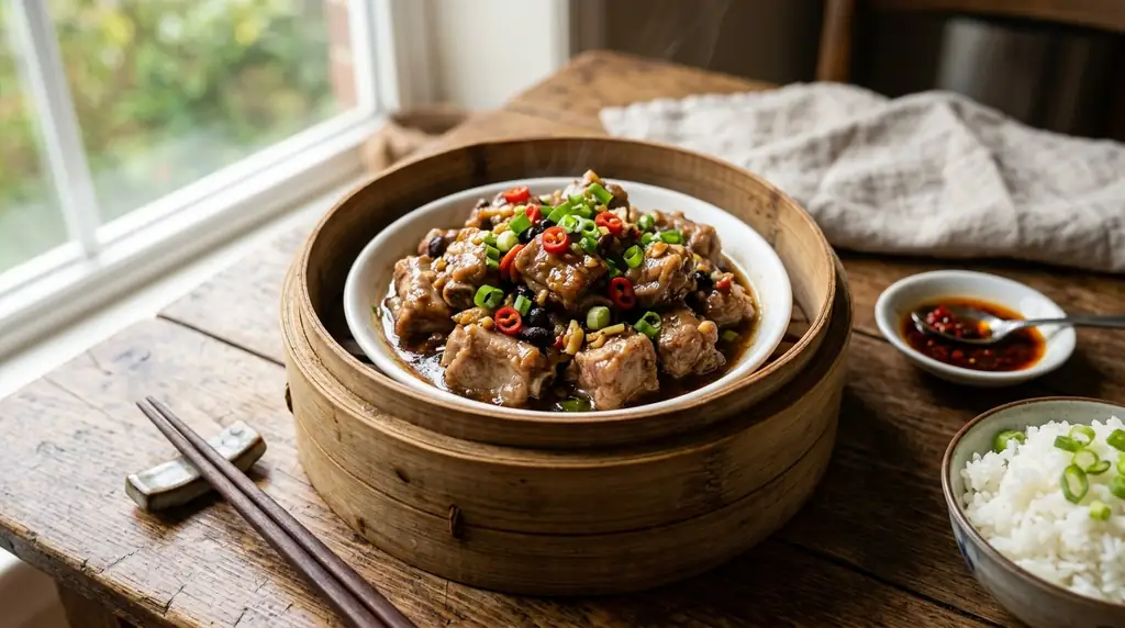 Steamed Pork Ribs with Black Bean Sauce (Chi Zhi Pai Gu)