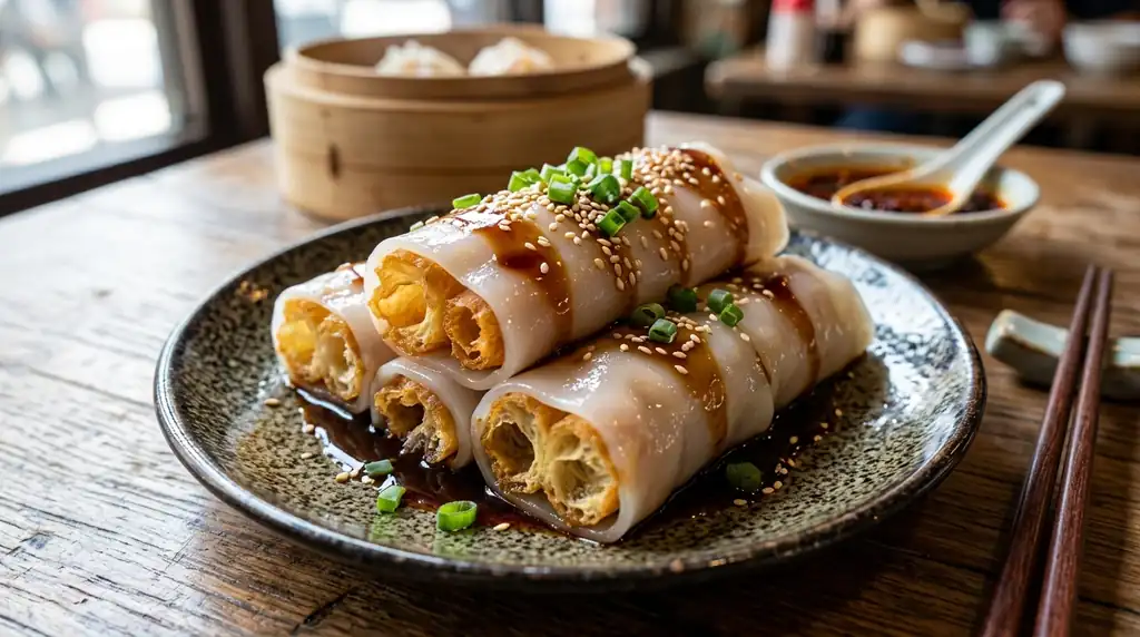 Zha Liang (Fried Dough Noodle Roll)