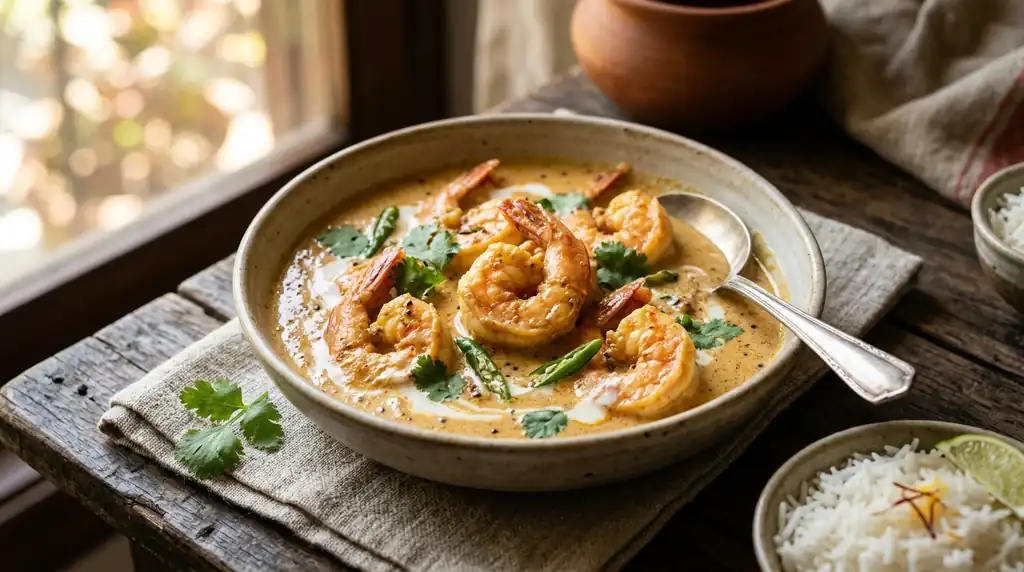 Indian Prawn Malai Curry (Chingri Malai Curry)
