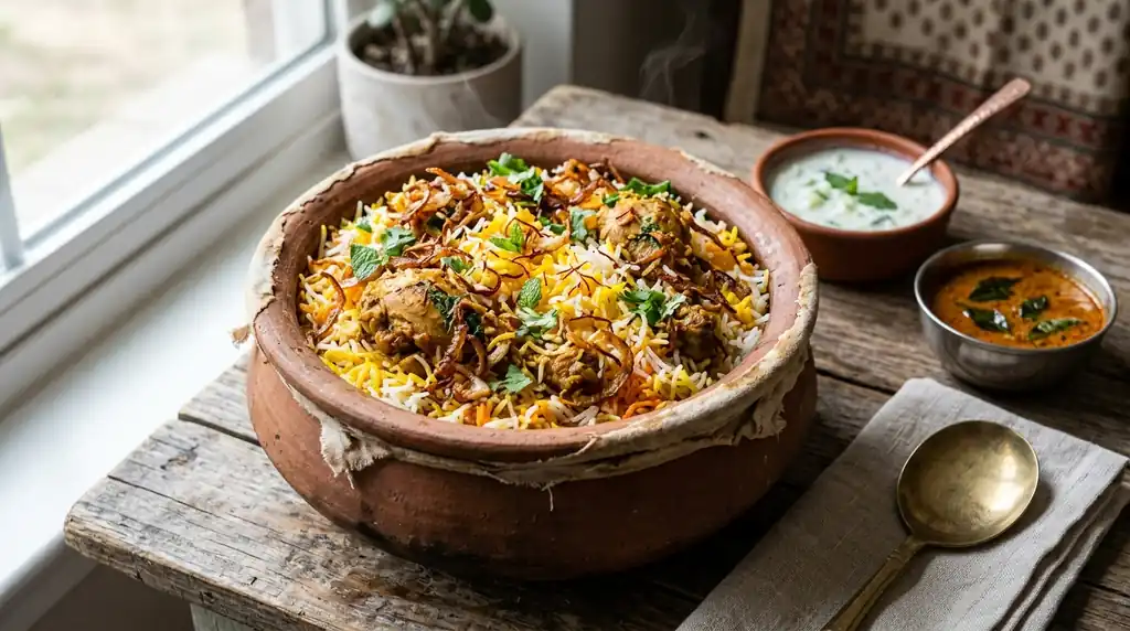 Indian Hyderabadi Chicken Biryani