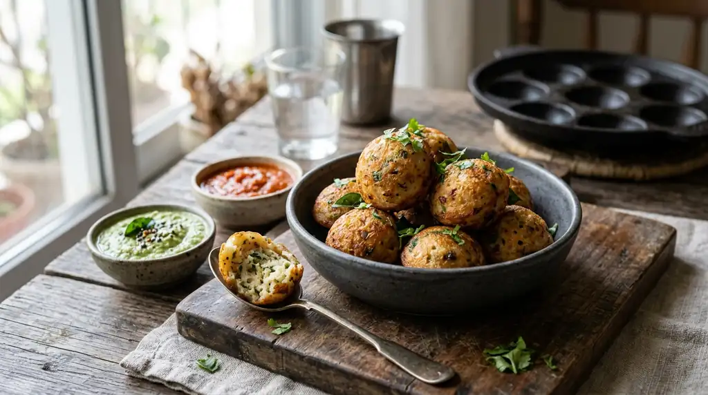 Indian Kuzhi Paniyaram