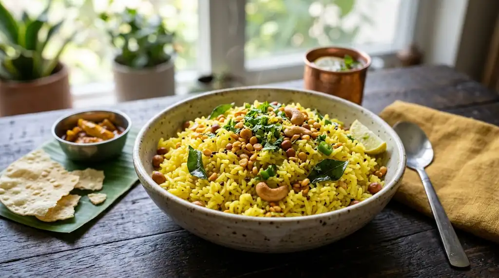 Indian Lemon Rice (Chitranna)
