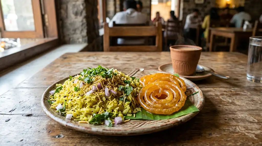 Indian Poha Jalebi