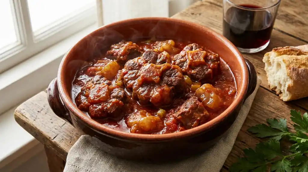 Italian Coda alla Vaccinara (Roman Oxtail Stew)