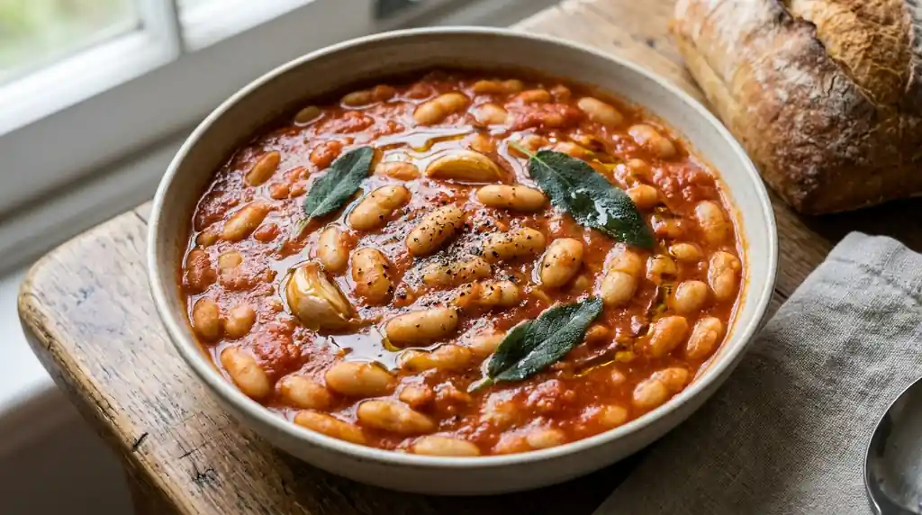 Italian Fagioli all'Uccelletto (Tuscan Baked Beans)