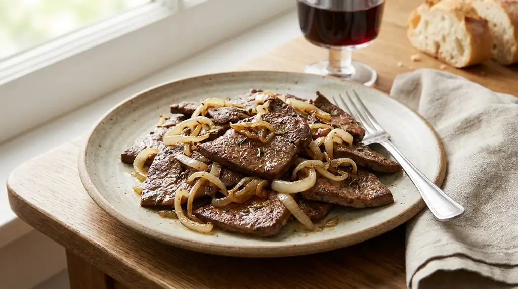 Italian Fegato alla Veneziana (Venetian Liver and Onions)