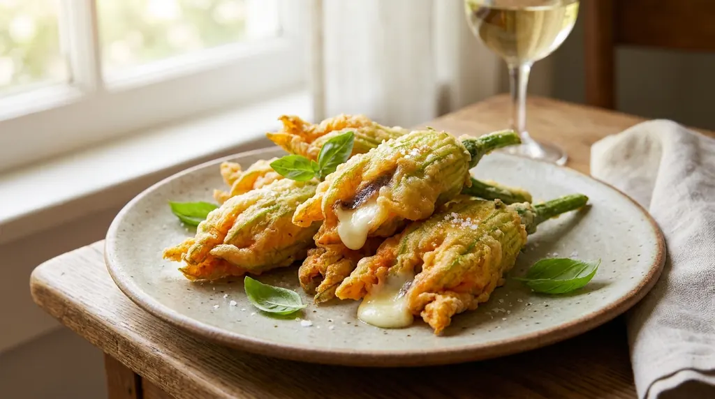 Italian Fiori di Zucca Fritti (Fried Zucchini Blossoms)