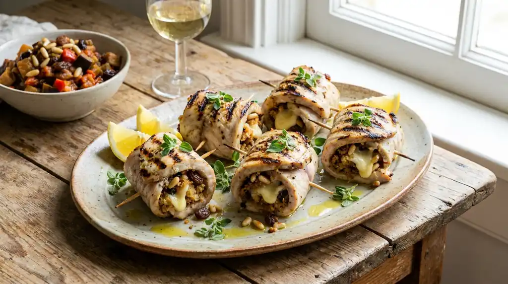 Italian Involtini di Pesce Spada (Swordfish Rolls)