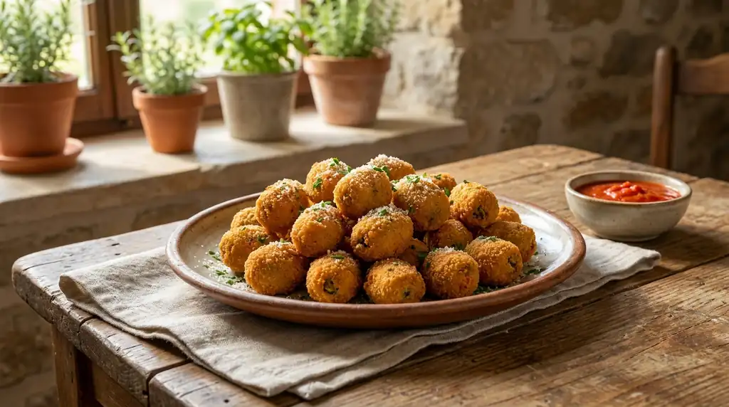 Italian Olive all'Ascolana (Stuffed Fried Olives)