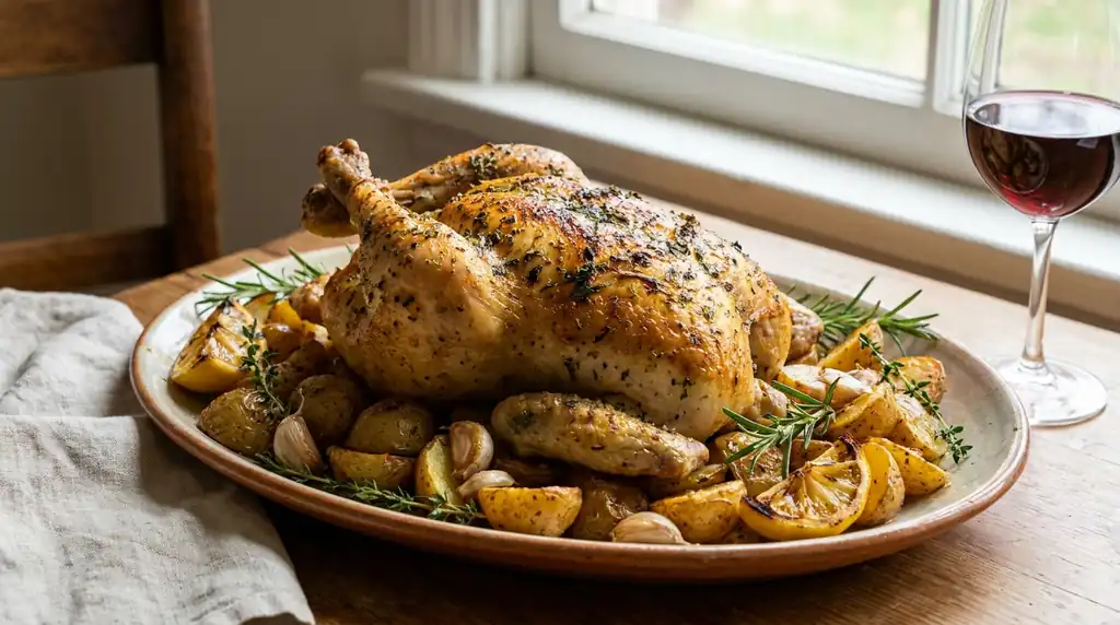 Italian Pollo Arrosto con Patate (Roast Chicken and Potatoes)