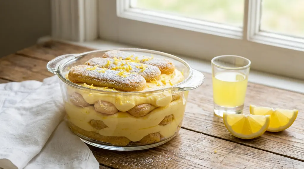 Italian Tiramisu al Limone (Limoncello)