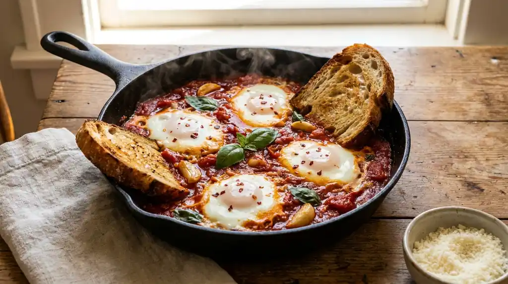 Italian Uova in Purgatorio (Eggs in Purgatory)