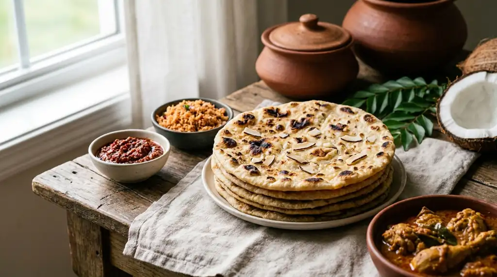 Sri Lankan Coconut Roti (Pol Atta Roti)