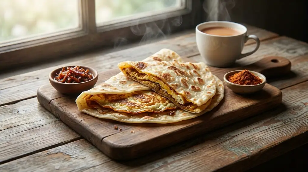 Sri Lankan Egg Roti (Biththara Roti)