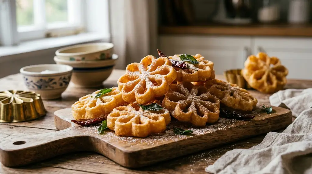 Sri Lankan Kokis (Crispy Flower Cookies)