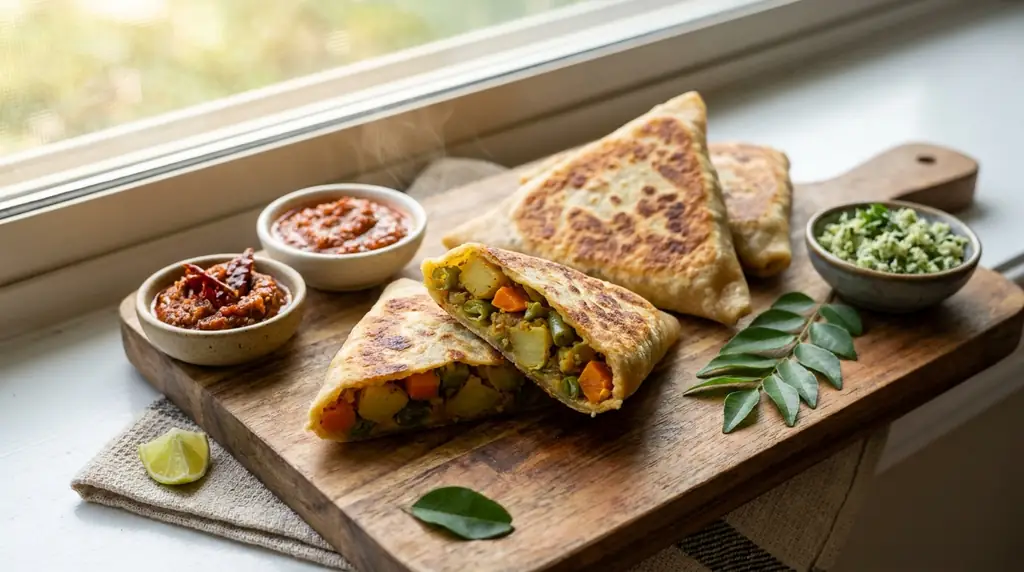 Sri Lankan Vegetable Roti (Elawalu Roti)