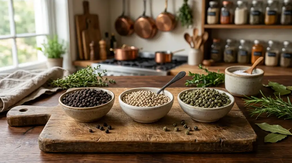 The Peppercorn Spectrum: Black, White, and Green